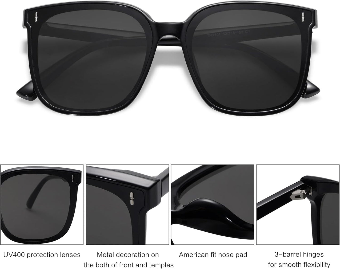 Trendy Oversized Sunglasses for Women and Men - WORLD TIME VISITS