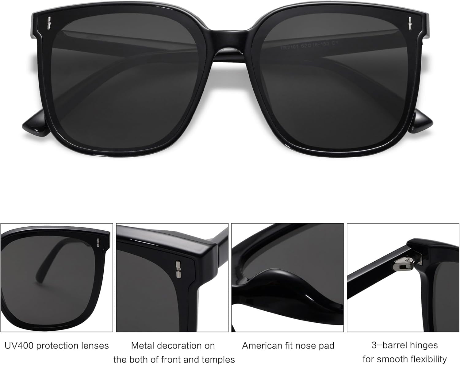 Trendy Oversized Sunglasses for Women and Men - WORLD TIME VISITS