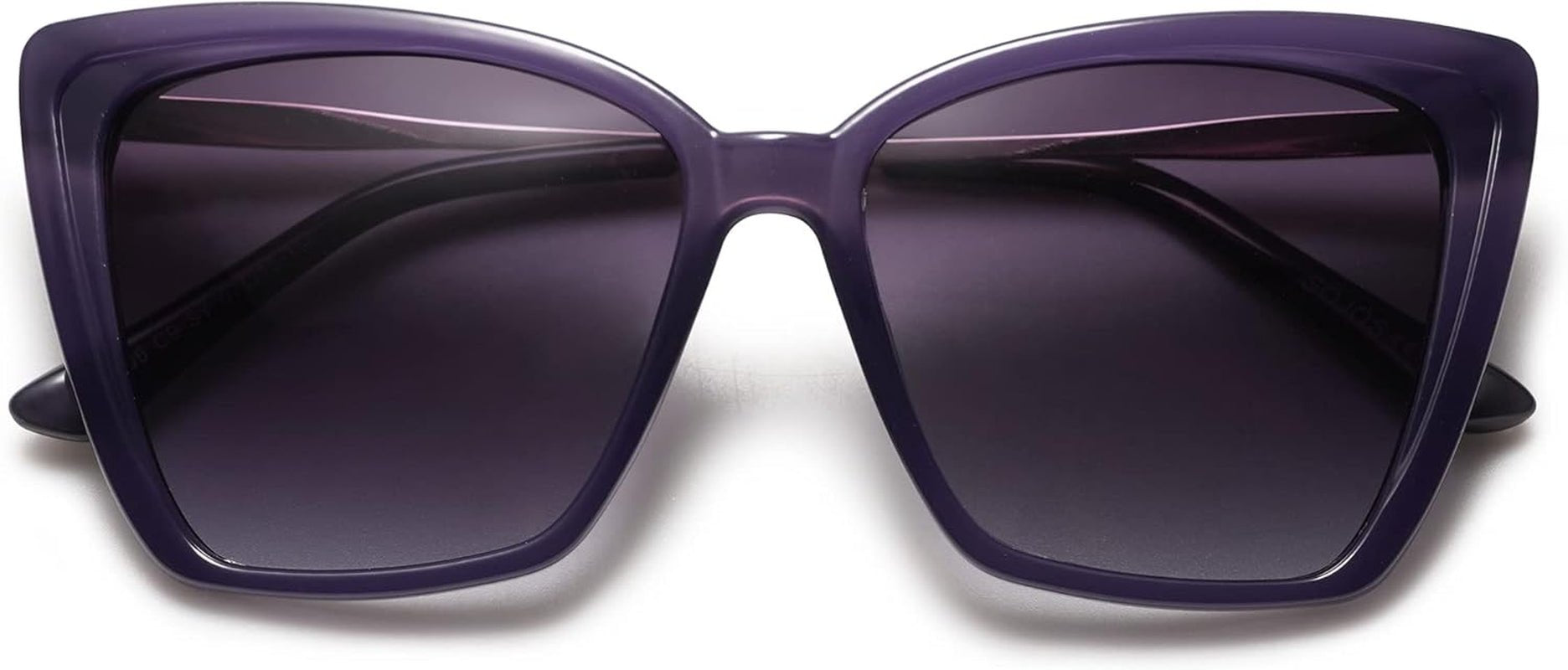 Trendy Polarized Sunglasses for Women Retro Womens Oversized Square Cat Eye Sun Glasses UV Protection SJ2206 - WORLD TIME VISITS