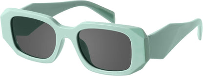 Trendy Rectangle Sunglasses for Women Men Light Green Avocado Vintage Retro Fashion Cool 90S Cute Funky Stylish Chunky Goulding - WORLD TIME VISITS