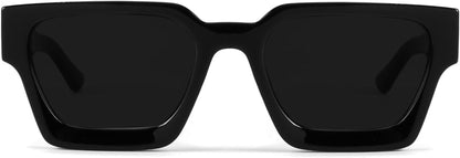 Trendy Square Sunglasses for Men Women Fashion Thick Rectangle Sun Glasses UV Protection Shades Designer Style - WORLD TIME VISITS