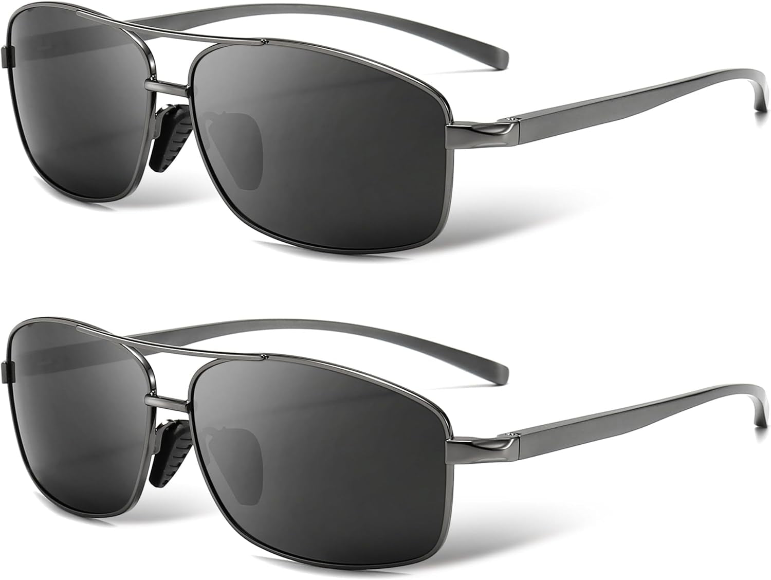 Ultra Lightweight Rectangular Polarized Sunglasses UV400 Protection - WORLD TIME VISITS