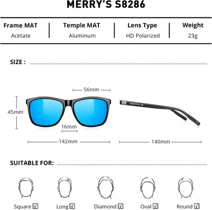 Unisex Polarized Aluminum Sunglasses Vintage Sun Glasses for Men/Women S8286 - WORLD TIME VISITS