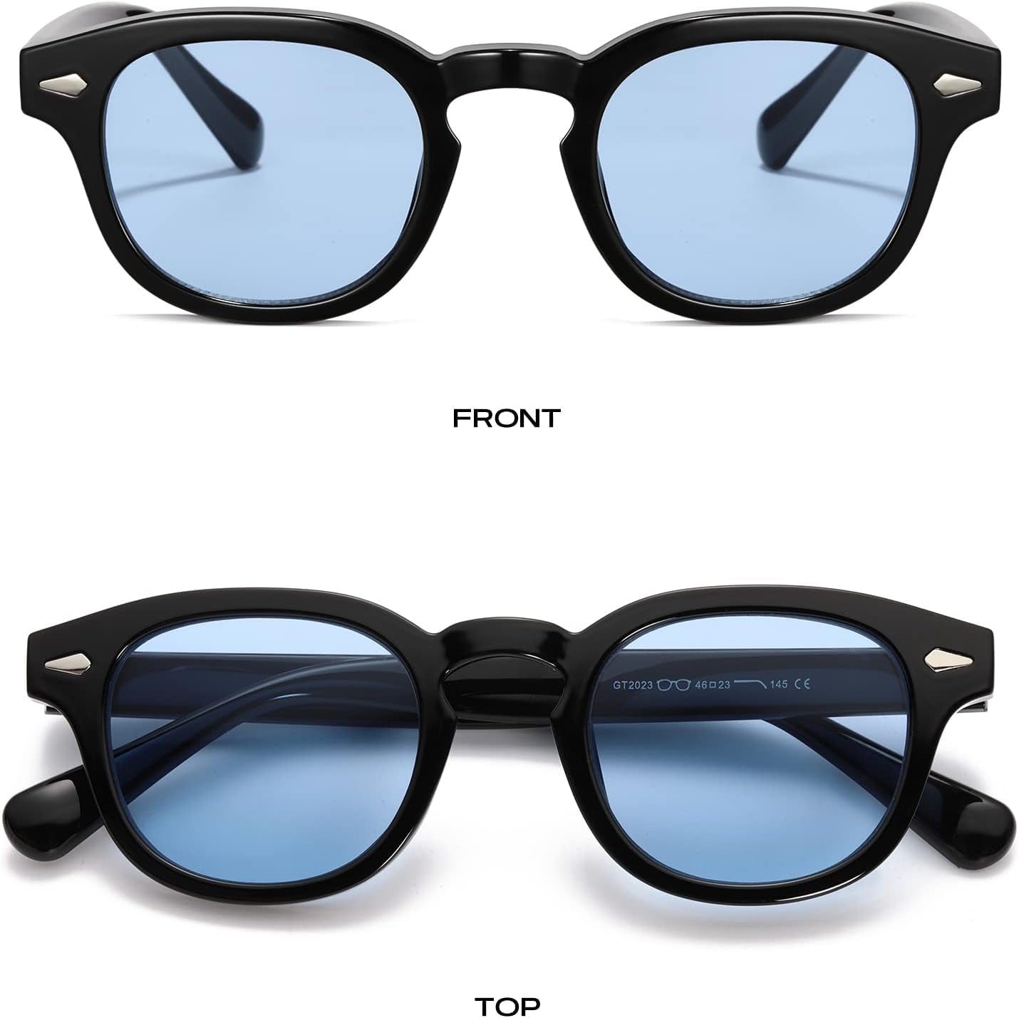 Unisex Vintage Retro round Style Tinted Sunglasses for Men Women Fashion Circle Sun Glasses 46Mm - WORLD TIME VISITS
