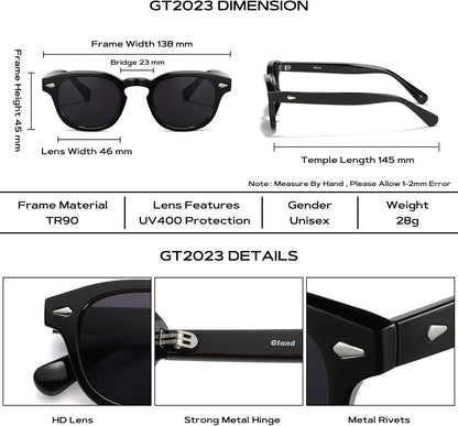 Unisex Vintage Retro round Style Tinted Sunglasses for Men Women Fashion Circle Sun Glasses 46Mm - WORLD TIME VISITS