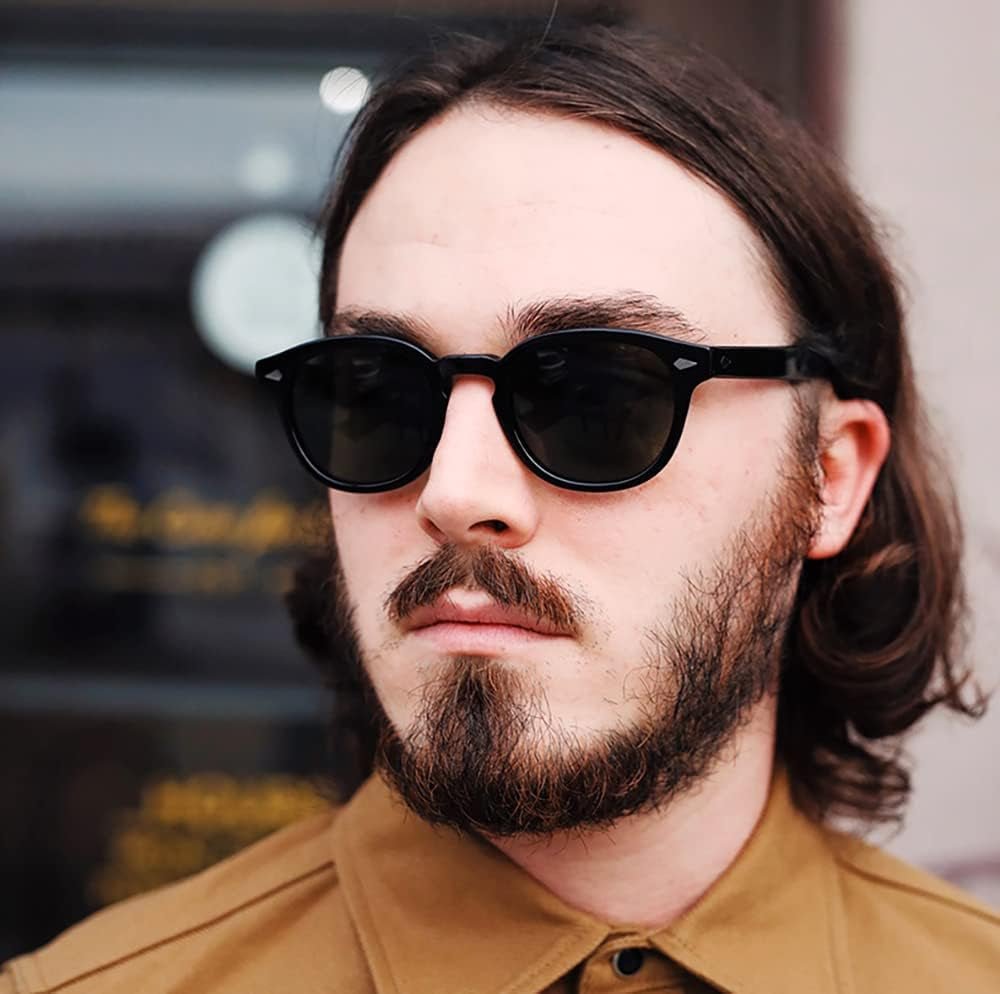 Unisex Vintage Retro round Style Tinted Sunglasses for Men Women Fashion Circle Sun Glasses 46Mm - WORLD TIME VISITS