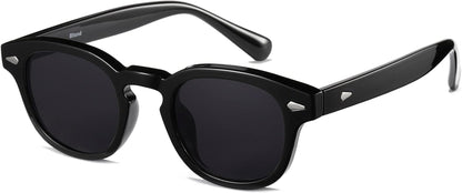 Unisex Vintage Retro round Style Tinted Sunglasses for Men Women Fashion Circle Sun Glasses 46Mm - WORLD TIME VISITS