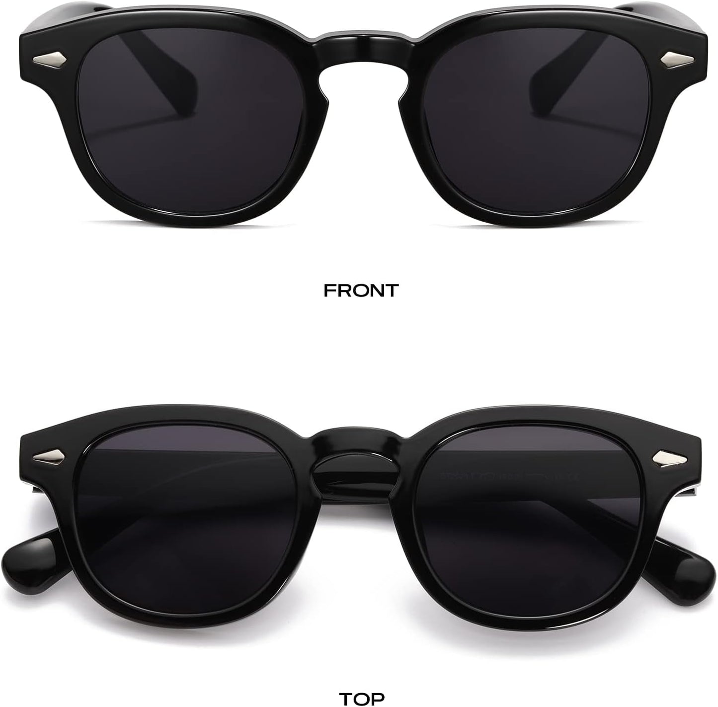 Unisex Vintage Retro round Style Tinted Sunglasses for Men Women Fashion Circle Sun Glasses 46Mm - WORLD TIME VISITS