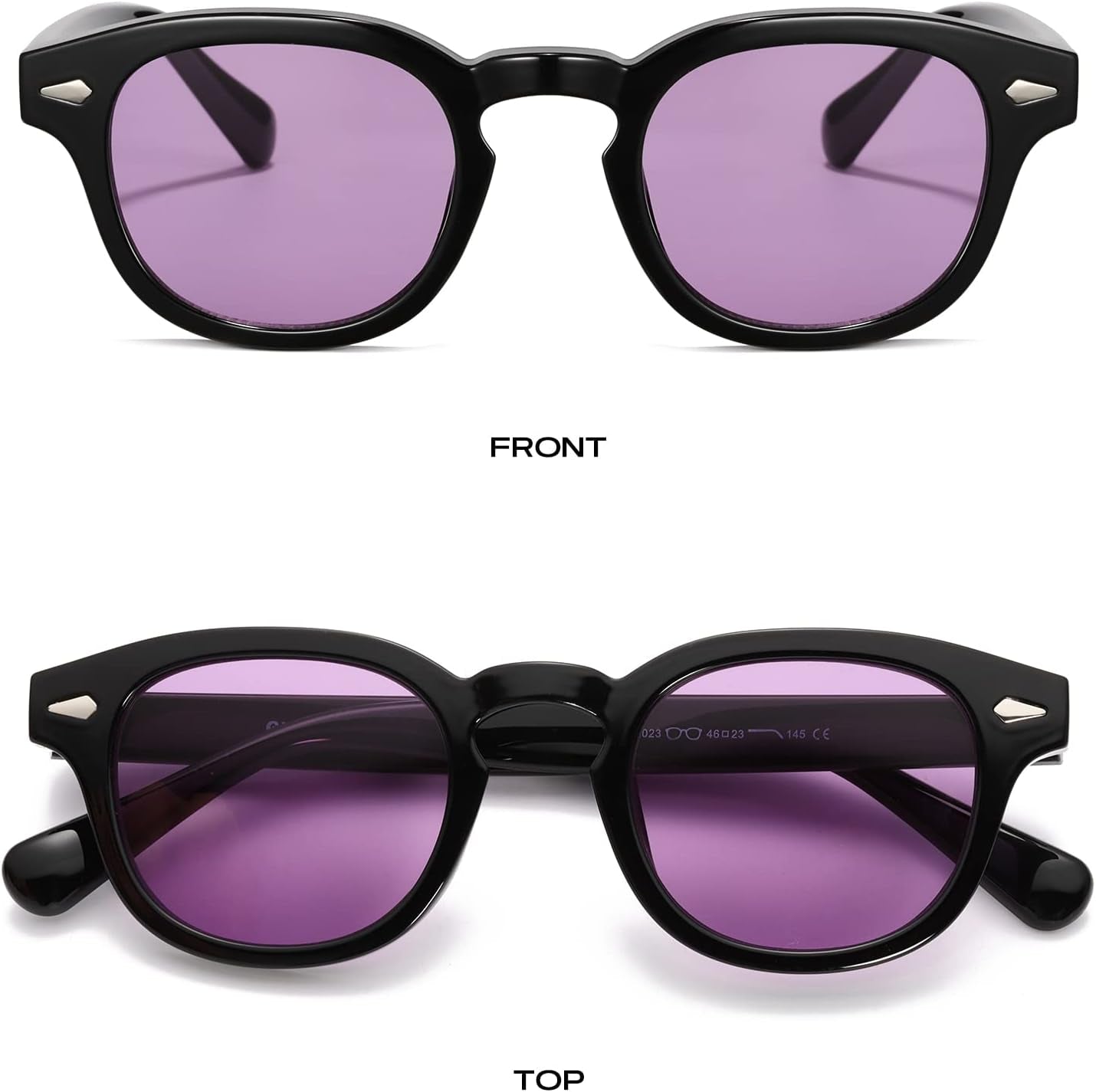 Unisex Vintage Retro round Style Tinted Sunglasses for Men Women Fashion Circle Sun Glasses 46Mm - WORLD TIME VISITS