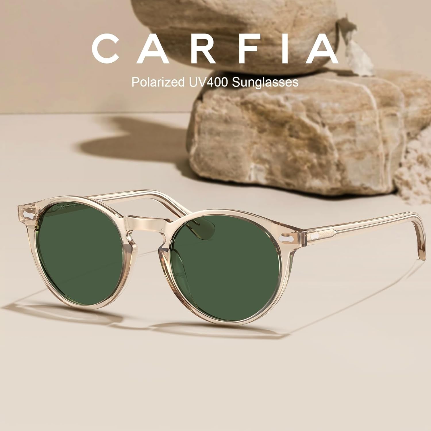 Vintage Polarized Sunglasses for Men UV400 Protection Retro Fashion Eyewear Hand - Crafted Acetate Frame CA5288L - WORLD TIME VISITS