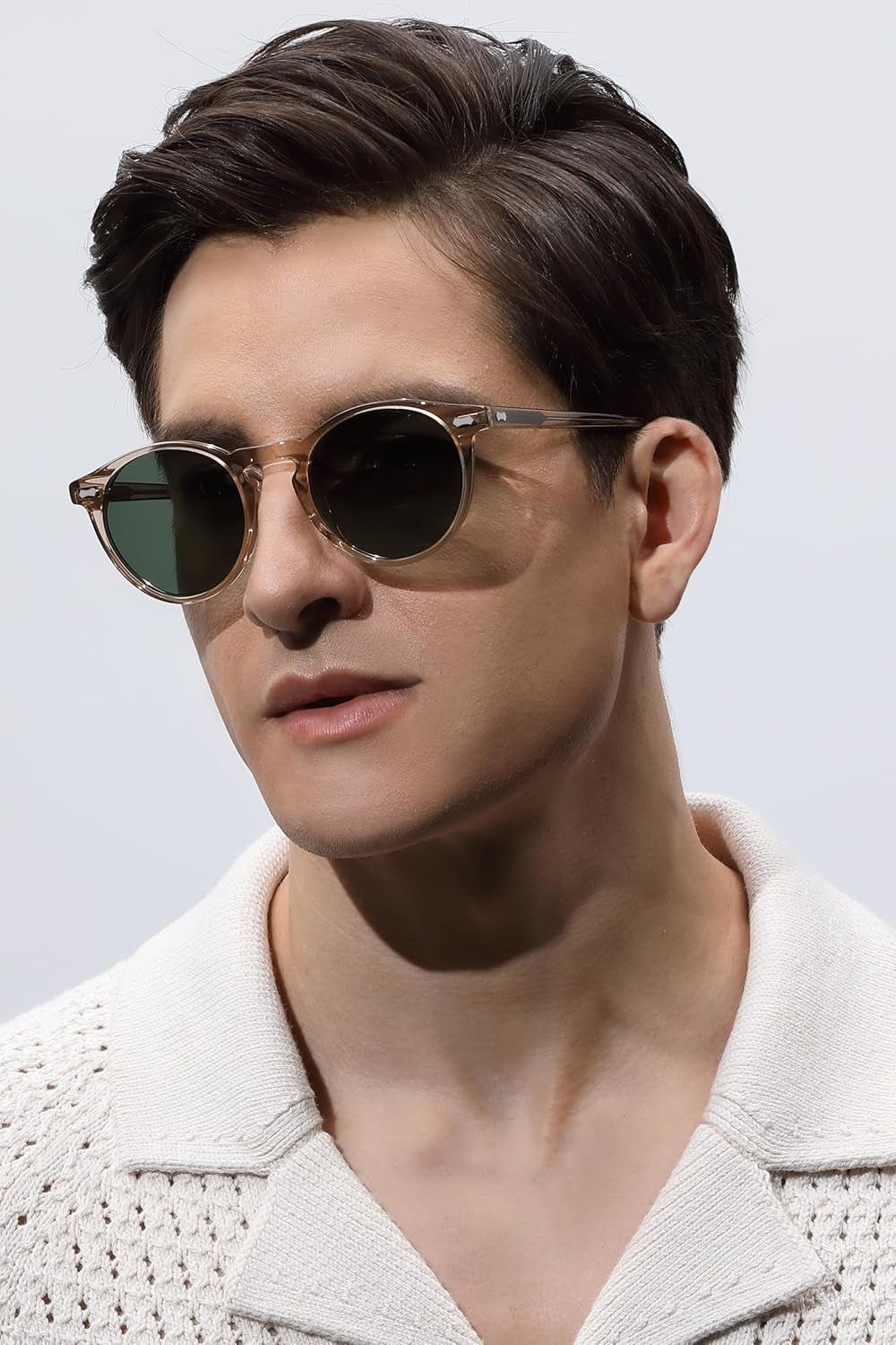 Vintage Polarized Sunglasses for Men UV400 Protection Retro Fashion Eyewear Hand - Crafted Acetate Frame CA5288L - WORLD TIME VISITS