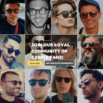 Vintage Polarized Sunglasses for Men UV400 Protection Retro Fashion Eyewear Hand - Crafted Acetate Frame CA5288L - WORLD TIME VISITS