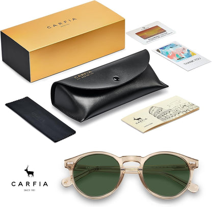 Vintage Polarized Sunglasses for Men UV400 Protection Retro Fashion Eyewear Hand - Crafted Acetate Frame CA5288L - WORLD TIME VISITS