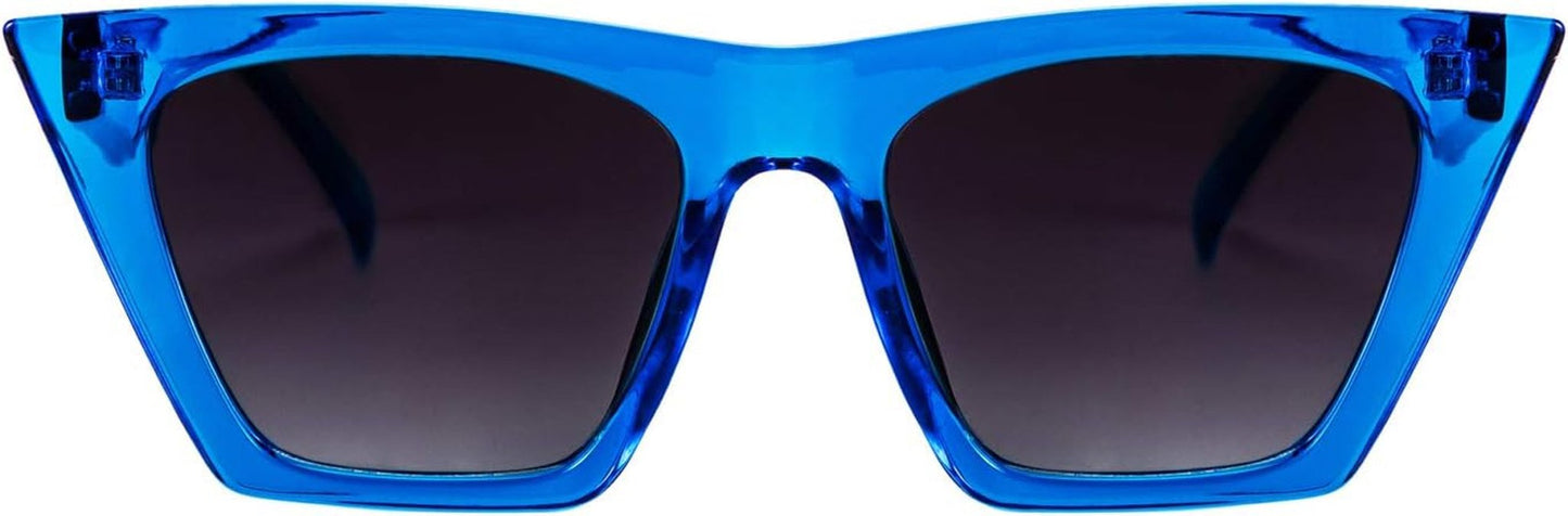 Vintage Square Cat Eye Sunglasses Women Trendy Cateye Sunglasses B2473 - WORLD TIME VISITS